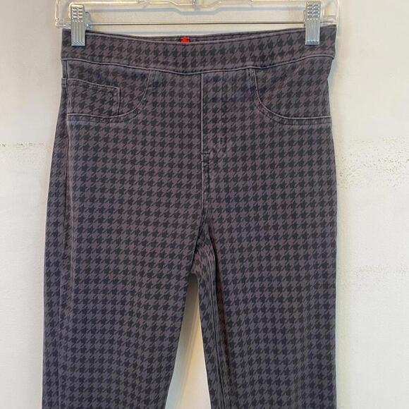 SPANX gray black houndstooth skinny stretch pants - Picture 4 of 6